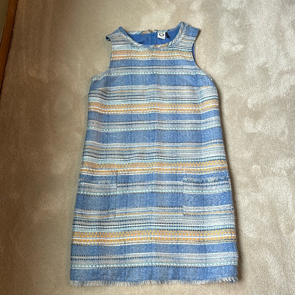 Akemi + Kin by Anthropology Blue Tweed Sheath Dress